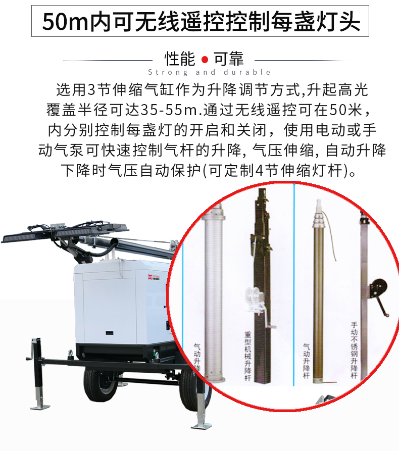10kw柴油移動照明燈塔特點 10kw柴油移動照明燈塔特點
